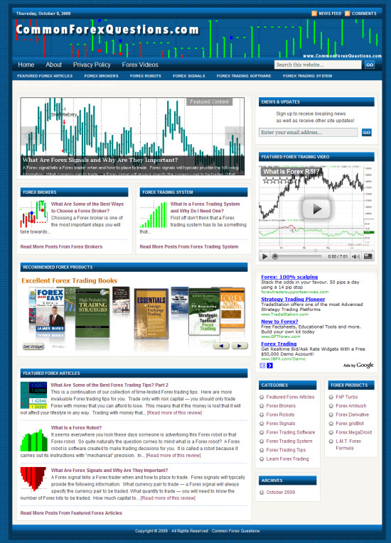 Forex Premium Website Business